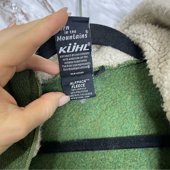 KUHL Women's Hooded Alfpaca Fleece Hooded Zip Up Jacket Coat Size M - Picture 6 of 8